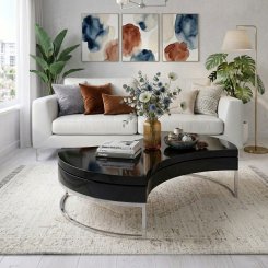 Soffbord Maryport Svart 120x120x36cm