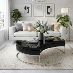 Soffbord Seascale Svart 100x100x36cm