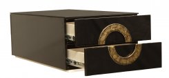 Soffbord Winwick Svart (svart glastopp) 110x60x39cm