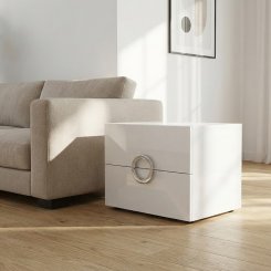 Byrå/Sängbord London Vit Bredd 55 x Djup 40 x Höjd 39cm