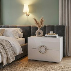 Byrå/Sängbord London Vit Bredd 55 x Djup 40 x Höjd 39cm