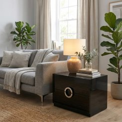 Byrå/Sängbord Dartford Svart Bredd 55 x Djup 40 x Höjd 39cm