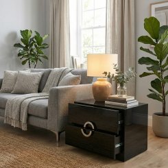 Byrå/Sängbord Dartford Svart Bredd 55 x Djup 40 x Höjd 39cm