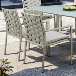 Matgrupp Gullholmen Grå bord + 6 stolar