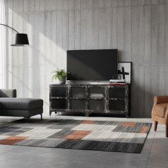 TV bänk Drey Svart metall B150xD50xH60cm