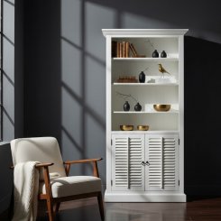 Bokhylla Seattle Vit 100x47x195cm