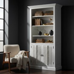 Bokhylla Seattle Vit 100x47x195cm