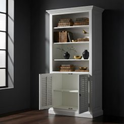 Bokhylla Seattle Vit 100x47x195cm