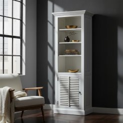 Bokhylla Portland Vit 70x47x195cm