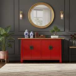 Skänk Chan Röd 140x38x76cm