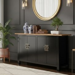 Skänk Tsui Svart 140x38x76cm