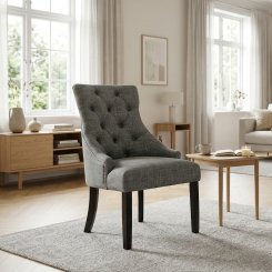 fåtölj svart/grå