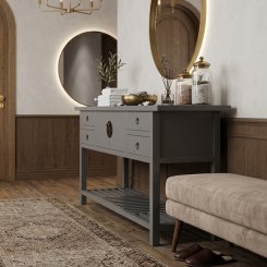 Console Hinggan skänk Grå B180xD45xH85cm