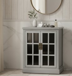 Skänk Qiupu Grå glas L77xD40xH88cm