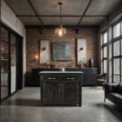 Skänk Churian Black wash 110x50x87cm