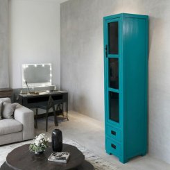 Vitrinskåp Tiaong Turkos 40x40x180cm