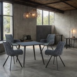 bord och 4 stolar svart