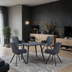 Matgrupp Valler-Prata Bord + 4 stolar