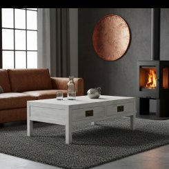 Soffbord Charcol Vit 135x75x50cm