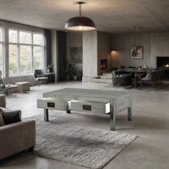 Soffbord Xiou Grå lådor 135x75x50cm