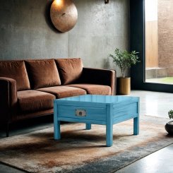 Soffbord Xuchang Blå lådor 80x80x50cm