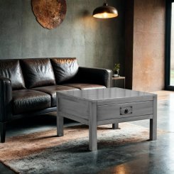 Soffbord Linyi Grå lådor 80x80x50cm