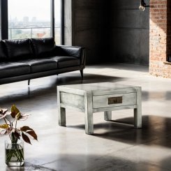 Soffbord Charcol Vit 80x80x50cm
