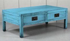 Soffbord Jining Blå lådor 135x75x50cm
