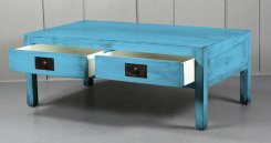 Soffbord Jining Blå lådor 135x75x50cm