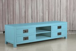 tv bänk blå