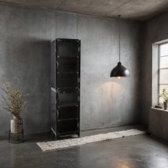 Skåp Class Svart metall B50xD40xH195cm