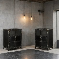 Skåp Trust Svart metall B70xD40xH90cm