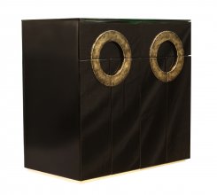 Skänk Witney Svart (svart glastopp) 80x45x79cm