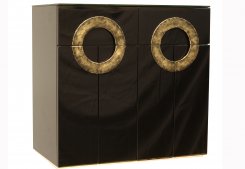 Skänk Witney Svart (svart glastopp) 80x45x79cm