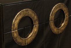 Skänk Witney Svart (svart glastopp) 80x45x79cm