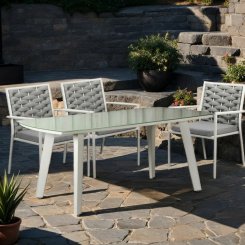 Matgrupp Gullholmen Vit bord + 6 stolar