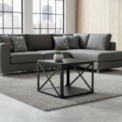 Soffbord Artie Industri svart 60x60x50cm