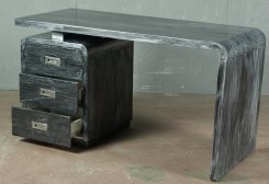 Skrivbord Denver Silver-Svart 140x60x76cm