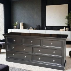 Byrå Trundön Svart 185x45x86cm