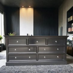 Byrå Trundön Svart 185x45x86cm