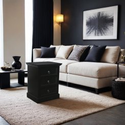 Sängbord Fällsvik Svart bredd 55x djup 42x höjd 70cm