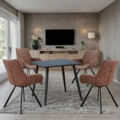 Matgrupp Valler-Bologna Bord + 4 stolar