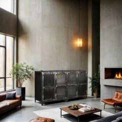 Skänk Dedicate Svart metall B150xD45xH85cm