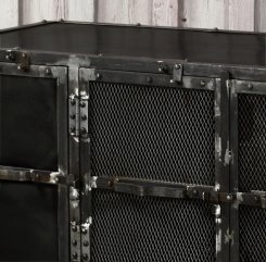 TV bänk Drey Svart metall B150xD50xH60cm