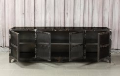 TV bänk Bone Svart metall B180xD50xH60cm