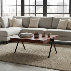 Soffbord Plymouth Akacia brun 80x80x38cm.