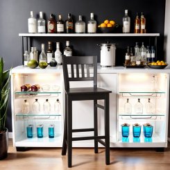 Barstol Amalia Svart 47x47x117cm