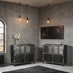 Skänk Velou Svart metall B100xD31xH85cm