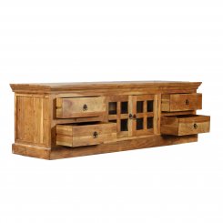 TV Bänk Diu natur 4 lådor + glasdörr 180x50x55cm
