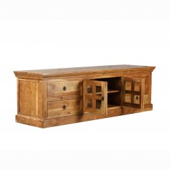 TV Bänk Diu natur 4 lådor + glasdörr 180x50x55cm